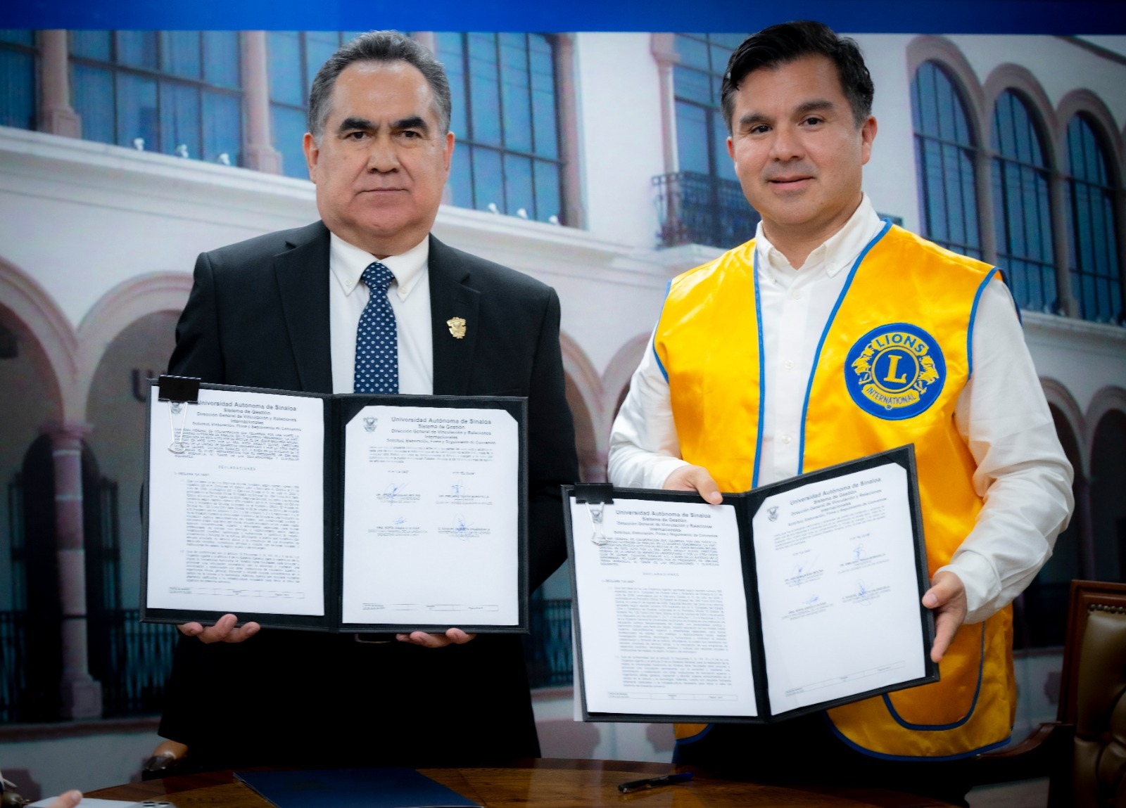 Firma la UAS convenio de colaboración con el Club de Leones Culiacán Rosales, para impulsar y potenciar el bienestar social, la salud y la educación