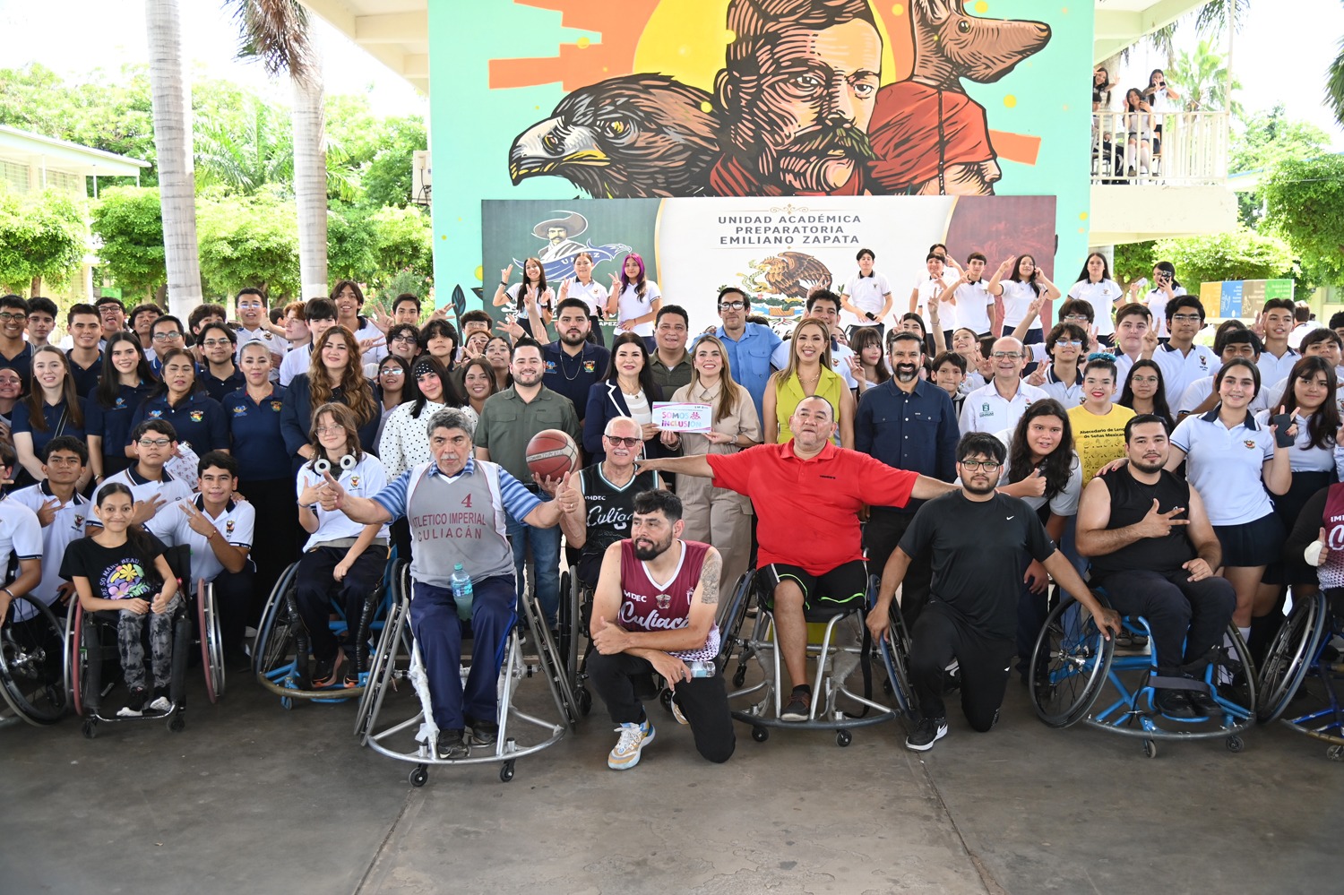 Bienestar Universitario y el Ayuntamiento de Culiacán ponen en marcha el programa "Somos Inclusión" en la Preparatoria Emiliano Zapata con exhibición de deporte adaptado