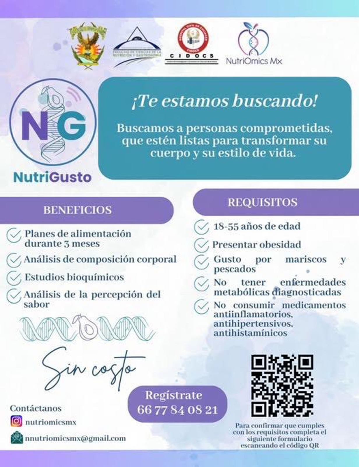 Abre la UAS convocatoria para NutriGusto, programa de investigación que busca nuevas estrategias para combatir la obesidad a partir de la percepción del gusto y la alimentación